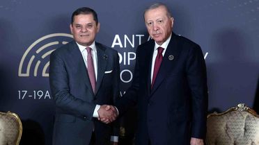 Cumhurbaşkanı Erdoğan, Libya Milli Birlik Hükümeti Başbakanı Abdülhamid Dibeybe ile bir araya geldi