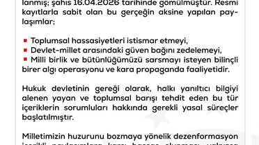 Dezenformasyon Uyarısı: İddialar Asılsız