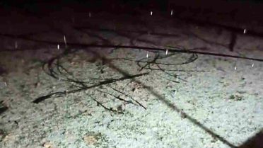 Mersin'de Gece Dolu Yağışı