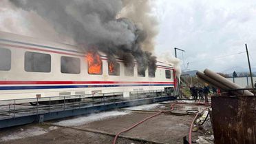 Pamukova'da Vagon Yangını