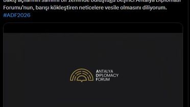 Emine Erdoğan'dan 5'inci Antalya Diplomasi Forumu'na ilişkin paylaşım