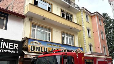 Samsun'da Apartmanda Yangın
