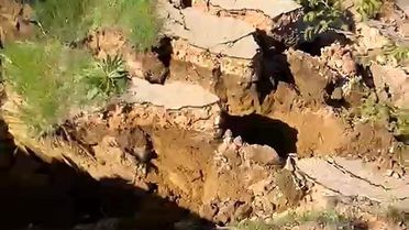İnegöl'de Heyelan Nedeniyle Yol Kapandı