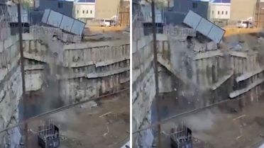Fenerbahçe Stadı'nın yanındaki inşaatta çökme yaşandı