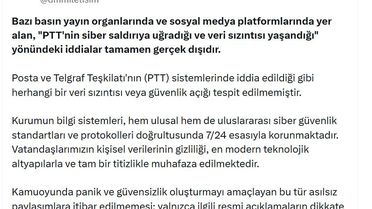 PTT'de Veri Sızıntısı İddiaları Yalanlandı
