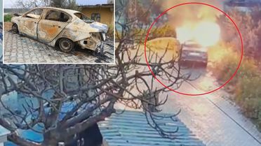 Park halindeki aracını küle çeviren kişi en yakını çıktı