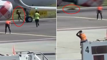 Havalimanında dehşet! Uçağın motoruna koşan adam feci şekilde can verdi