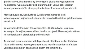 İletişim Başkanlığı'ndan Yaralı Açıklaması