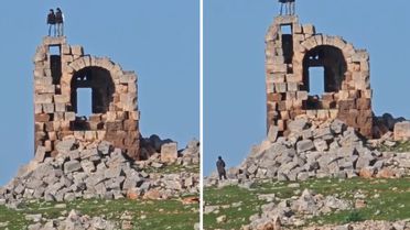 Tarihi yapıda tepki çeken halay