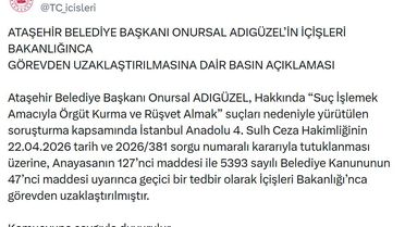 Ataşehir Belediye Başkanı Görevden Uzaklaştırıldı