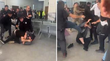Şanlıurfa'da hastanede kavga kamerada