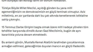 23 Nisan Mesajı: Egemenlik ve Umut