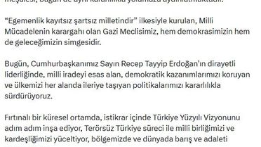 Cevdet Yılmaz'dan '23 Nisan' mesajı