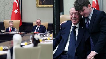 Cumhurbaşkanı Erdoğan koltuğunu çocuklara devretti