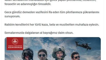 Bakan Çiftçi'den Dünya Pilotlar Günü Kutlaması