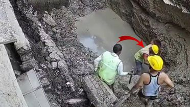 Kazılan çukura düşen işçinin üzerine toprak çöktü