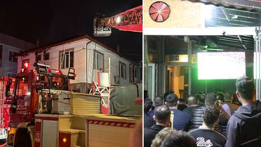 Mahalle yanarken onlar derbiyi izledi