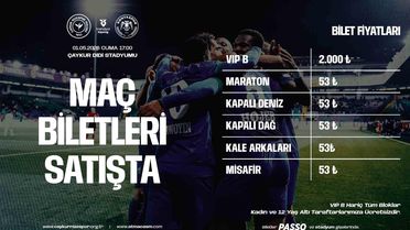 Çaykur Rizespor Konyaspor maçının biletleri 53 TL'den satışa çıktı