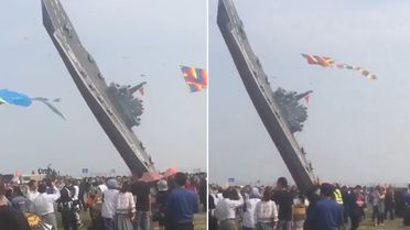 Çin'de tuhaf görüntü! Uçak gemisine benzeyen kağıttan uçak yaptılar