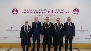 Cumhurbaşkanı Erdoğan, AYM'nin 64'üncü kuruluş yıl dönümü törenine katıldı
