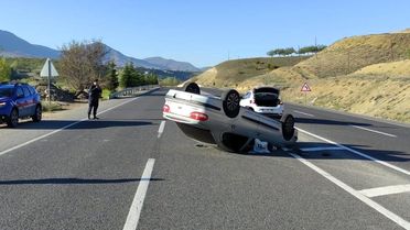 Malatya'da Takla Atan Araçta 1 Yaralı