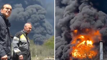Rusya'da Ukrayna'nın vurduğu petrol rafinerisindeki yangın devam ediyor