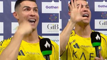 Ronaldo'dan geceye damga vuran el hareketi