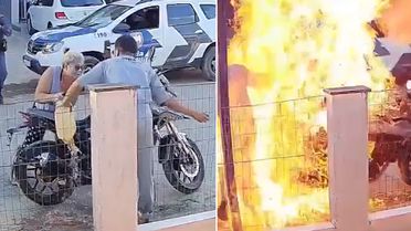 Yediği cezaya kızıp motorunu ateşe veren sürücü annesini yaktı