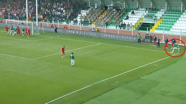 Iğdır FK'da Güray Vural, Amedspor'a kornerden gol attı