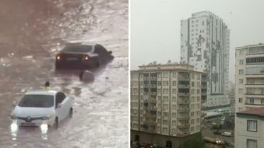 Gaziantep ve Kahramanmaraş'ta sağanak ve fırtına: Çatılar uçtu, yollar göle döndü