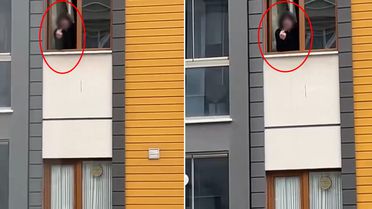 Karşı apartmandaki kadına cinsel içerikli el hareketi yaptı