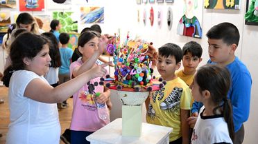 Mersin'de çocuk kampüslerinden çıkan eserler sergide buluştu