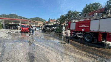 Fethiye'de Tanker Yangını