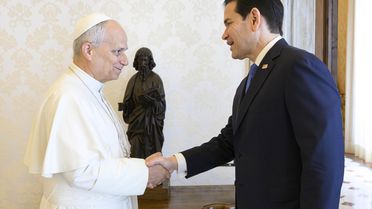 Gerilim sonrası ilk temas! Rubio ile Papa Vatikan'da bir araya geldi