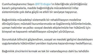 Adalet Bakanı Gürlek: Bağımlılıkla mücadeleyi sistemli bir şekilde yürütüyoruz