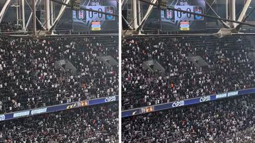 Beşiktaşlı taraftarlardan derbide olay protesto