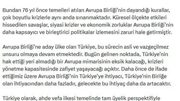 Cumhurbaşkanı Erdoğan'dan 9 Mayıs Avrupa Günü Mesajı: AB'den Samimi İrade Bekliyoruz