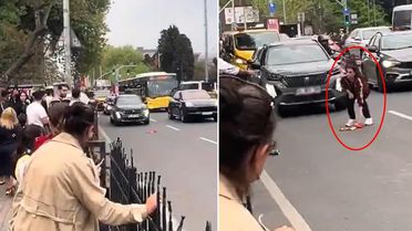 Galatasaray bayrağını ezmek istemeyince saldırıya uğradı