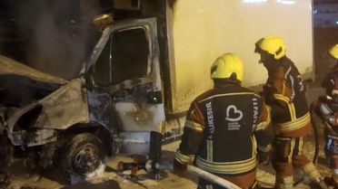 Bandırma'da korkutan araç yangını