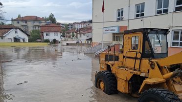 Havza'da Sağanak Yağışta Taşkınlar