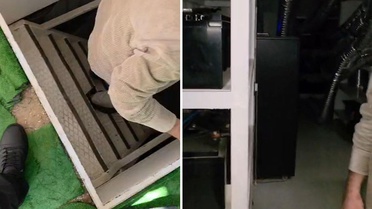 Tepebaşı operasyonunda gözaltına alınan şüphelinin bahçesine gömülü gizli oda bulundu