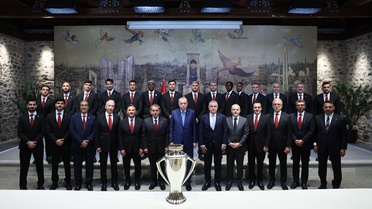 Cumhurbaşkanı Erdoğan, Süper Lig Şampiyonu Galatasaray'ı kabul etti