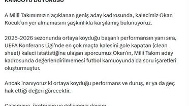 Samsunspor'dan Okan Kocuk'a Destek
