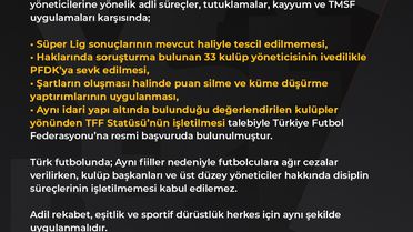 Kayserispor'dan TFF'ye Başvuru