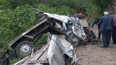 Giresun'da Kamyonet Uçurumdan Düştü