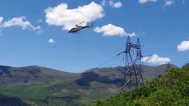 Diyarbakır'da Helikopterle Elektrik Bakımı
