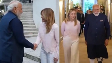 Meloni’nin Modi'yi karşıladığı kıyafet gündem oldu: Evinin bahçesinde gibi