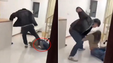 Skandal görüntü! Tüm birikimini hiç eden eşini böyle darbetti