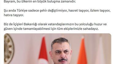 Bakan Çiftçi'den Bayram Mesajı