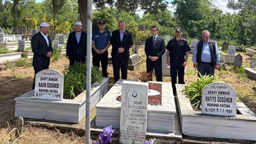 Çilimli'de bayramda şehitlik ziyareti